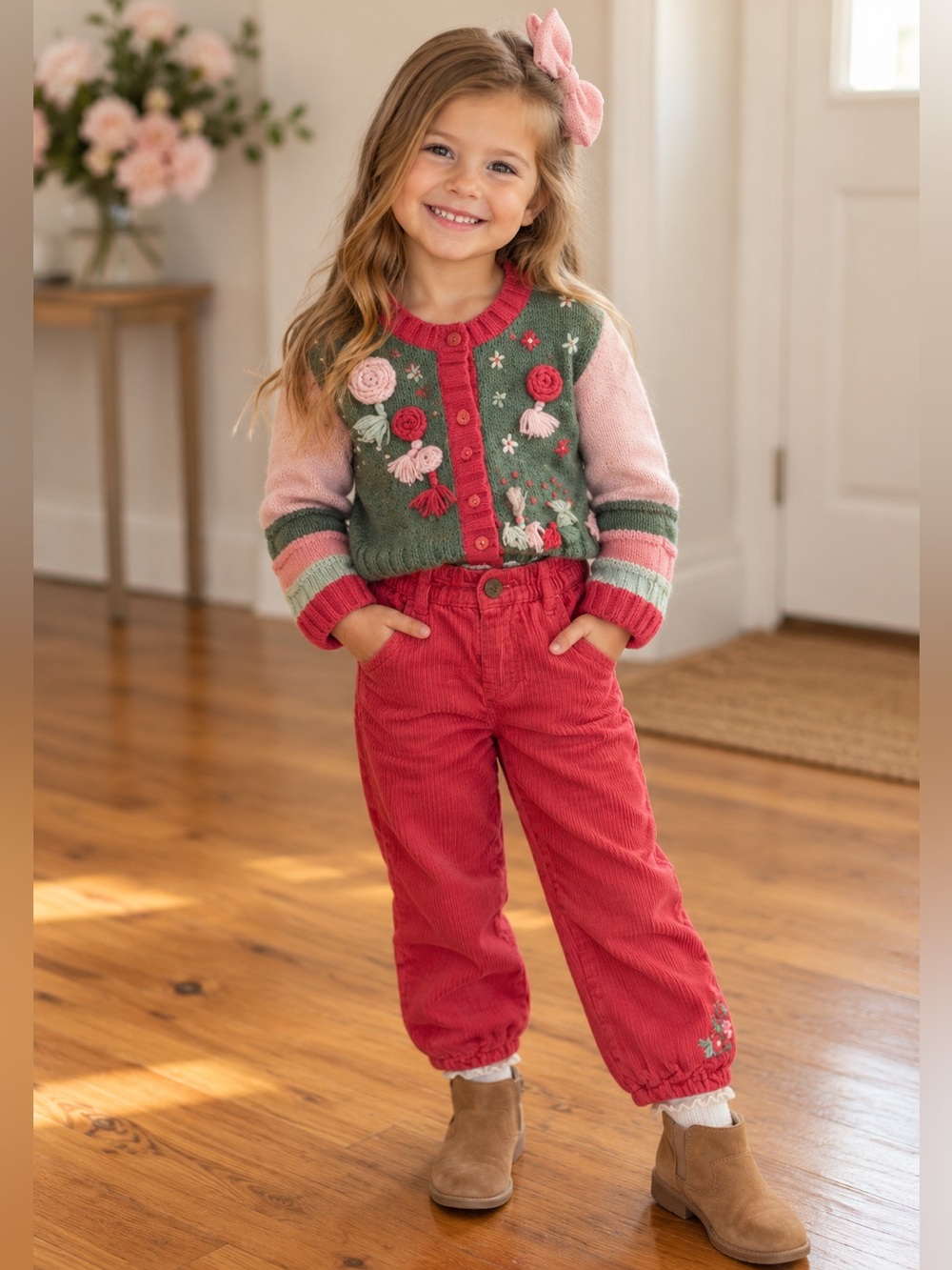 NWT Confetti Designer 3T sweater and Corduroy pant